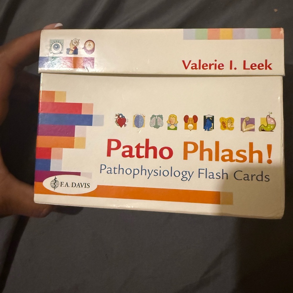 Patho Phlash! Pathophysiology Flash Cards by Valerie I. Leek - White/Orange/Red